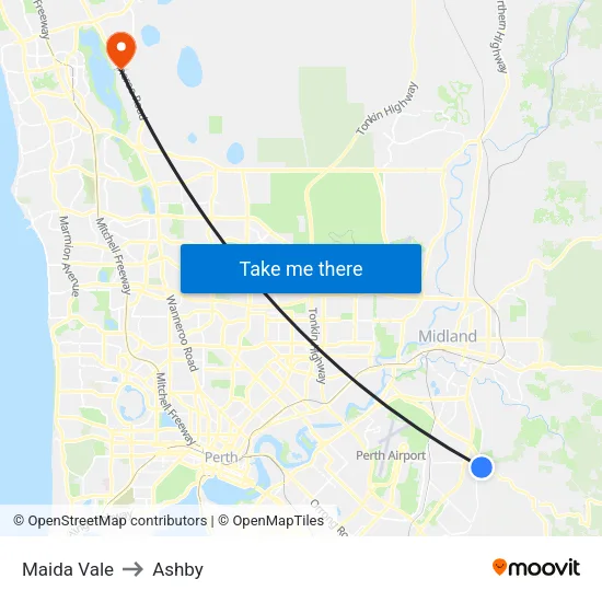 Maida Vale to Ashby map