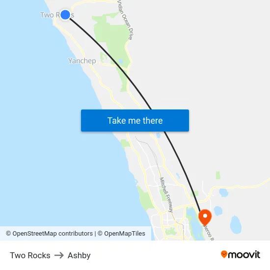 Two Rocks to Ashby map