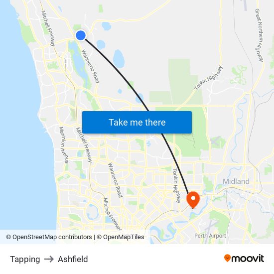 Tapping to Ashfield map