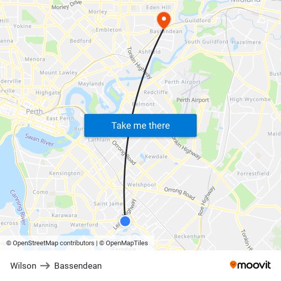 Wilson to Bassendean map