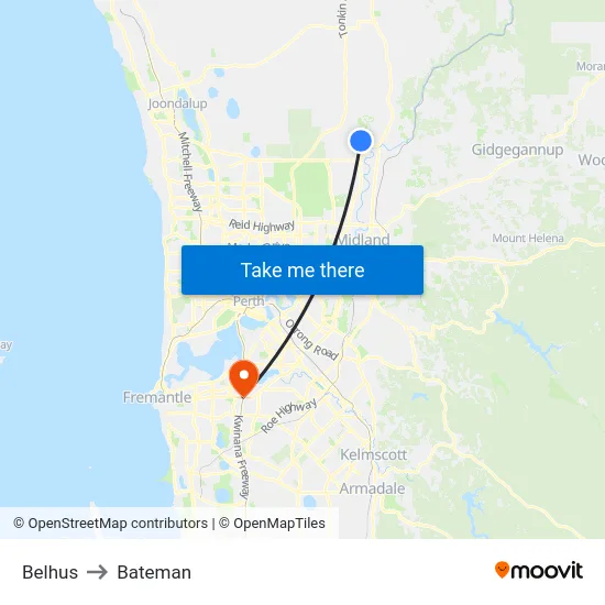 Belhus to Bateman map