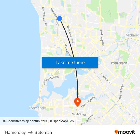 Hamersley to Bateman map