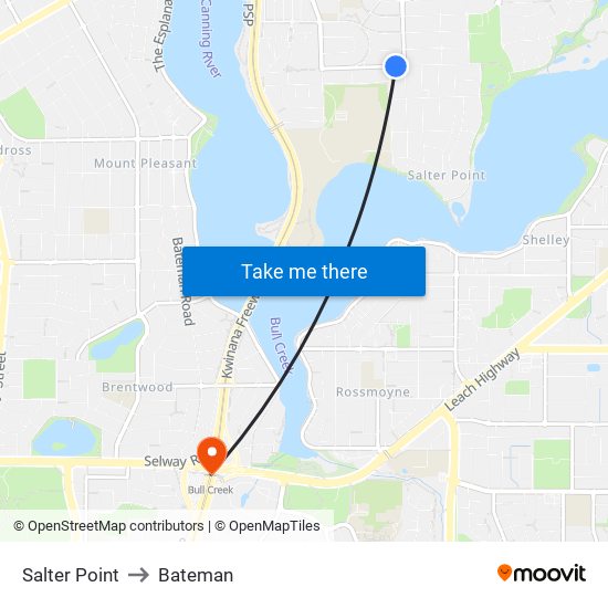 Salter Point to Bateman map