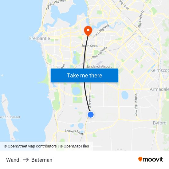 Wandi to Bateman map