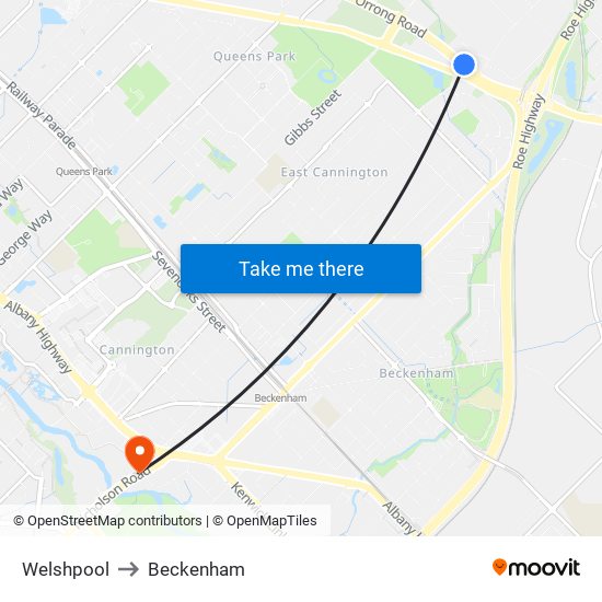 Welshpool to Beckenham map