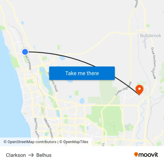 Clarkson to Belhus map