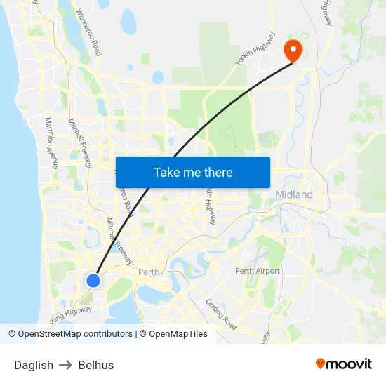 Daglish to Belhus map