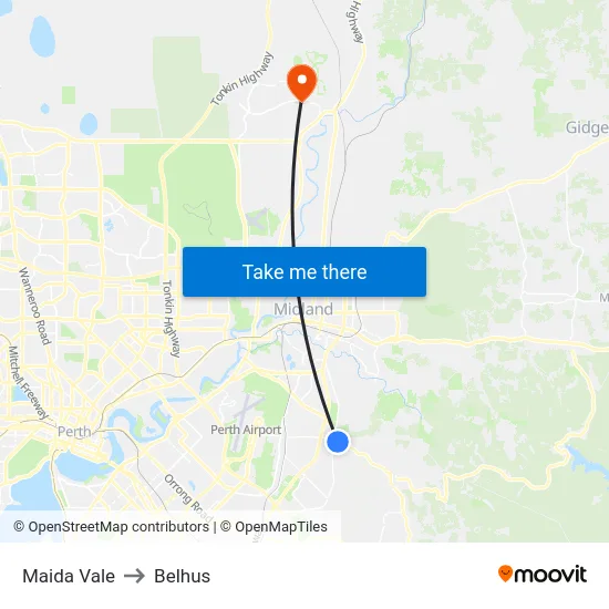 Maida Vale to Belhus map