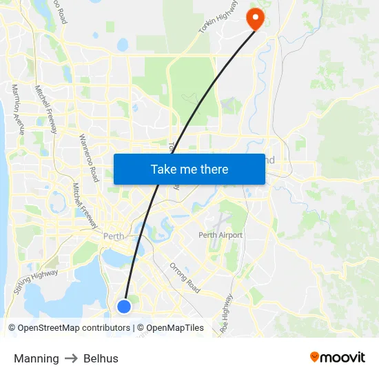 Manning to Belhus map