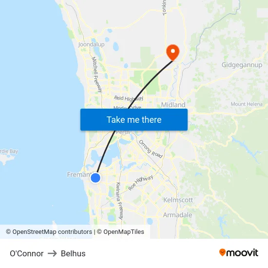 O'Connor to Belhus map