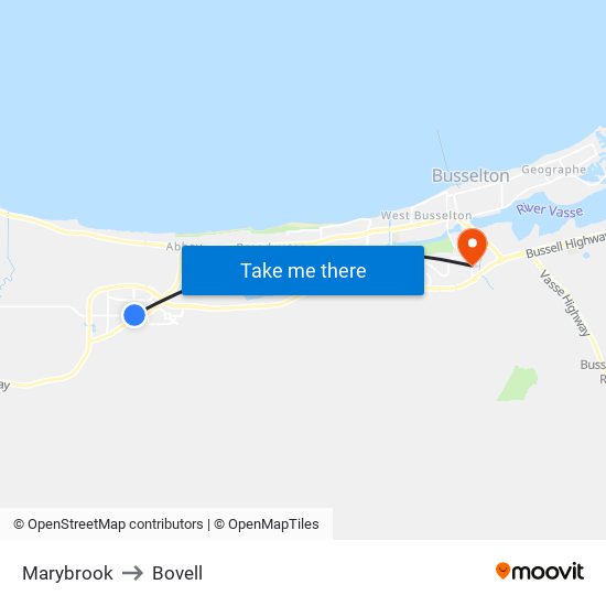 Marybrook to Bovell map