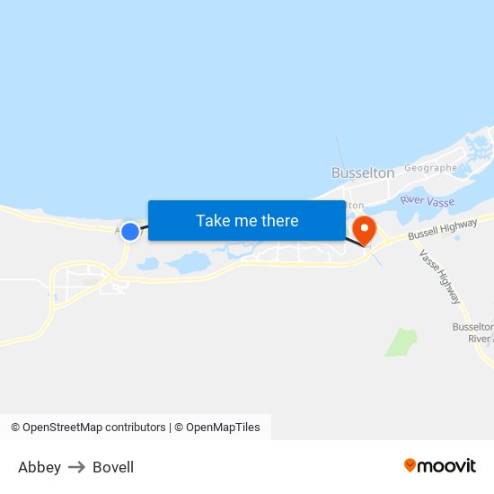 Abbey to Bovell map