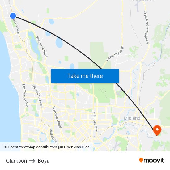 Clarkson to Boya map