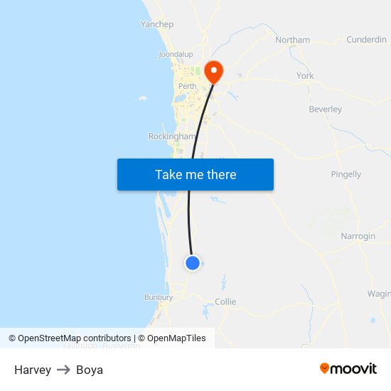 Harvey to Boya map