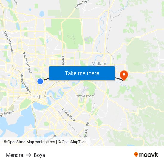 Menora to Boya map