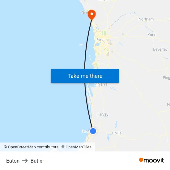 Eaton to Butler map