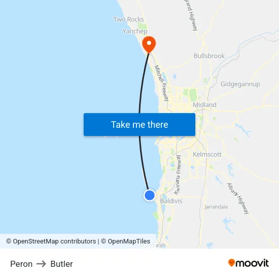 Peron to Butler map