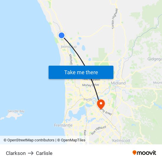 Clarkson to Carlisle map