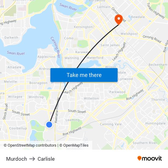 Murdoch to Carlisle map