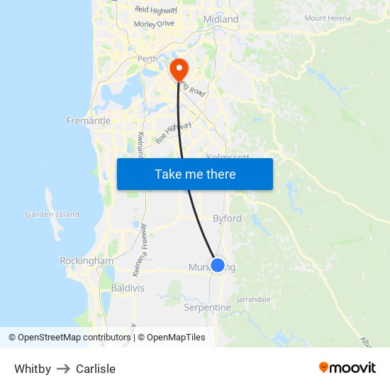 Whitby to Carlisle map