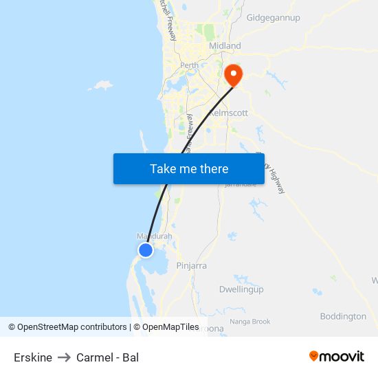 Erskine to Carmel - Bal map