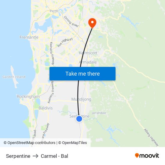 Serpentine to Carmel - Bal map