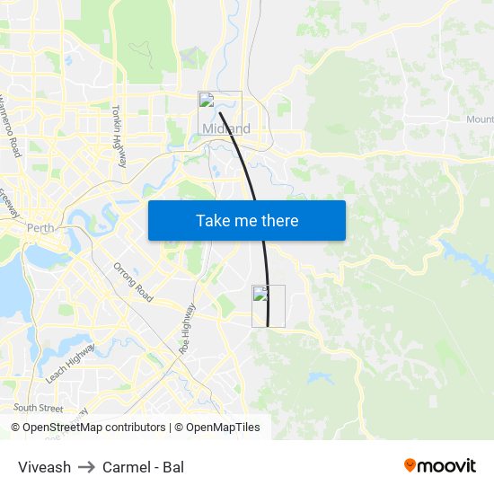 Viveash to Carmel - Bal map