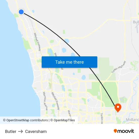 Butler to Caversham map