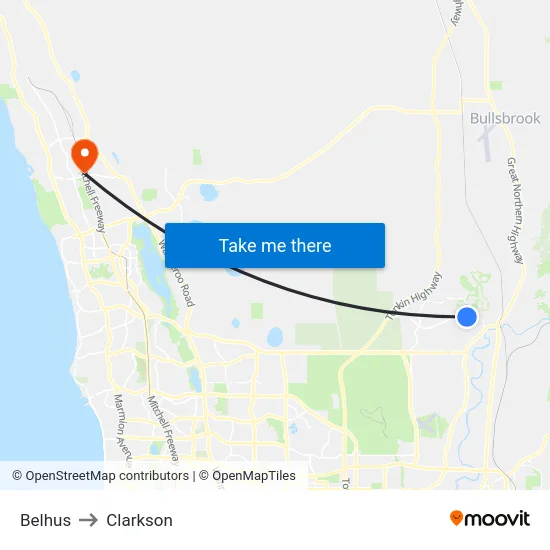 Belhus to Clarkson map