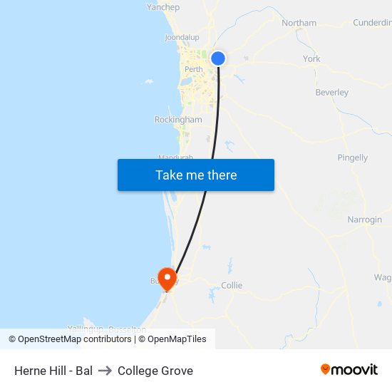 Herne Hill - Bal to College Grove map