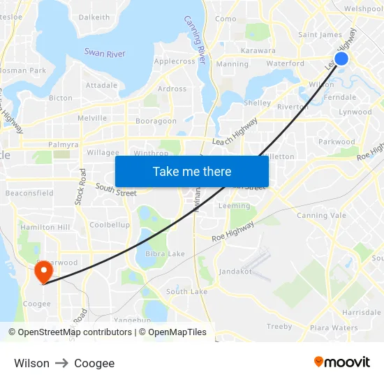 Wilson to Coogee map