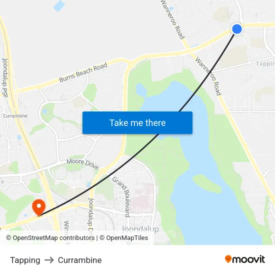 Tapping to Currambine map