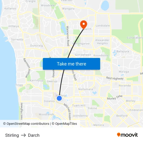 Stirling to Darch map