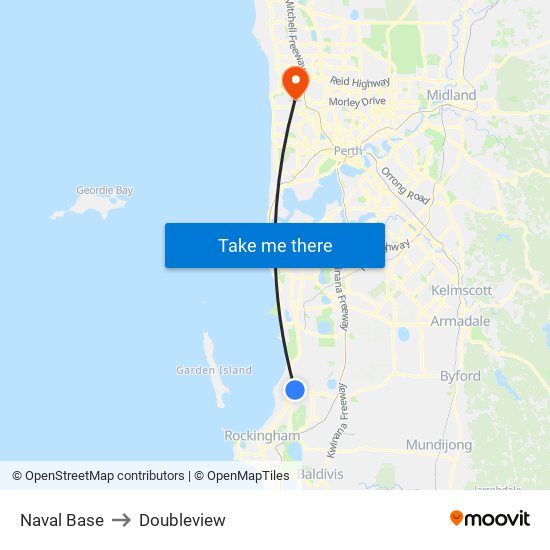 Naval Base to Doubleview map