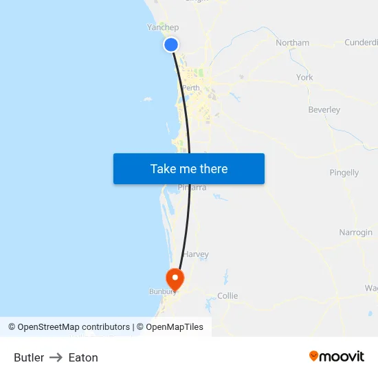 Butler to Eaton map