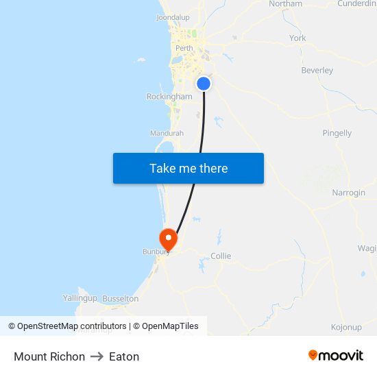 Mount Richon to Eaton map