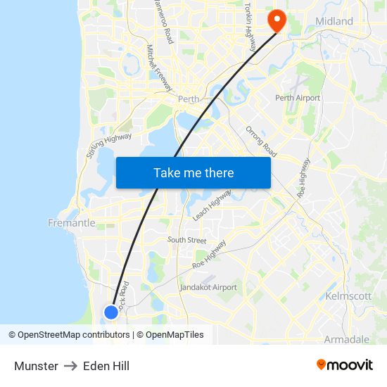 Munster to Eden Hill map