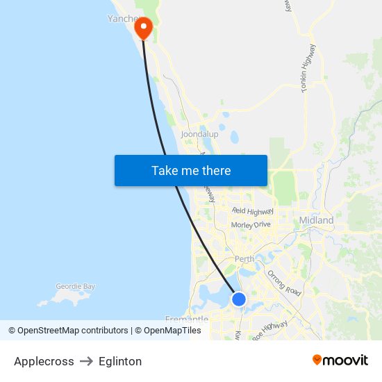 Applecross to Eglinton map