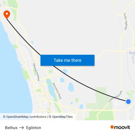 Belhus to Eglinton map