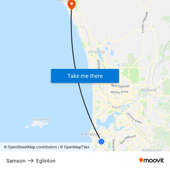 Samson to Eglinton map