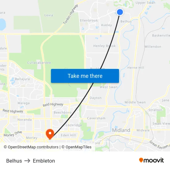 Belhus to Embleton map