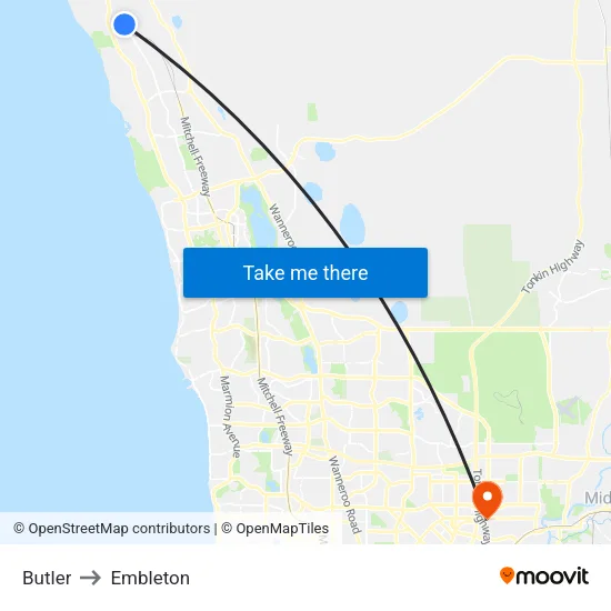 Butler to Embleton map
