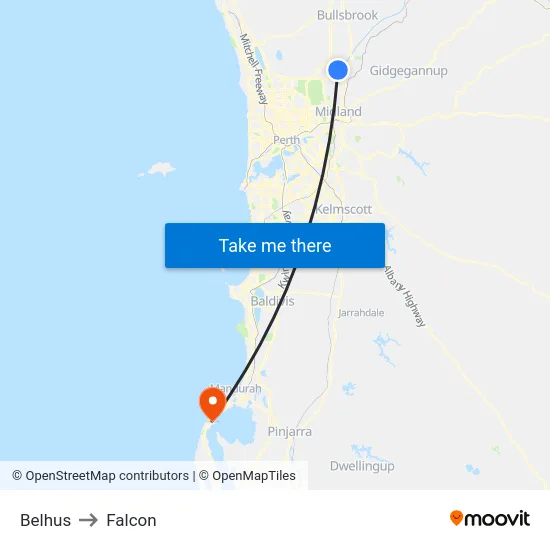 Belhus to Falcon map