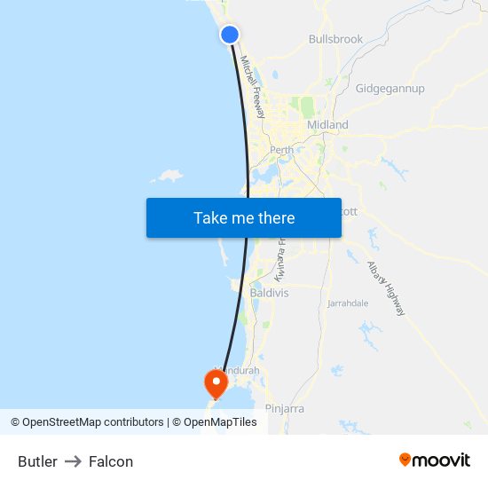 Butler to Falcon map