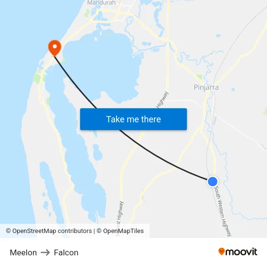 Meelon to Falcon map