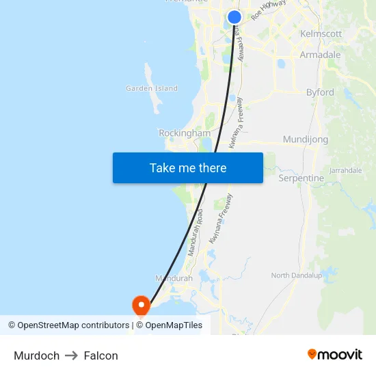 Murdoch to Falcon map