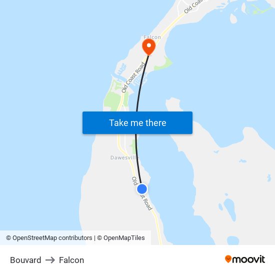 Bouvard to Falcon map