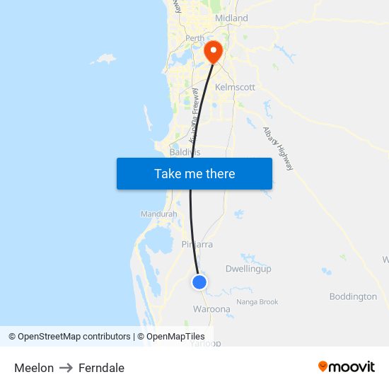 Meelon to Ferndale map