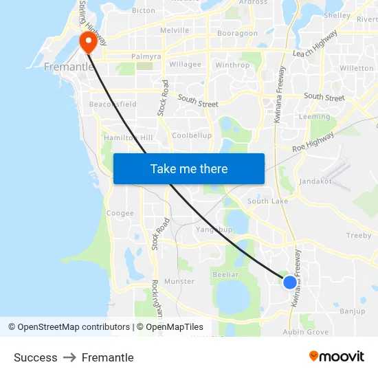 Success to Fremantle map