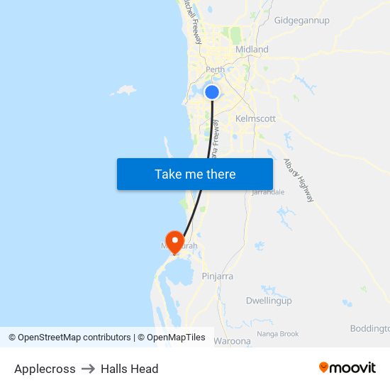 Applecross to Halls Head map